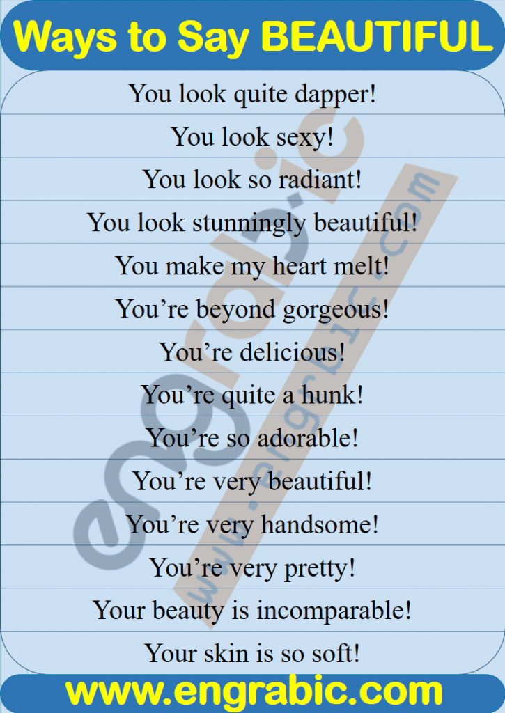 You Look Beautiful: 45+ Cute Ways To Say You Look So Beautiful - Love  English