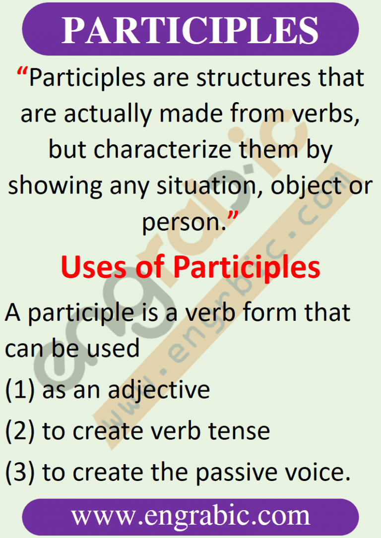 Participles | What Are Participles? | Definition and Examples - Engrabic