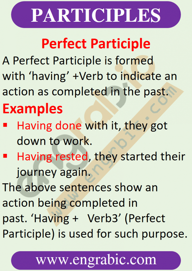 Participles | What Are Participles? | Definition and Examples - Engrabic