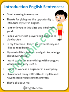 Self Introduction in English | Introduce Yourself in English - Engrabic